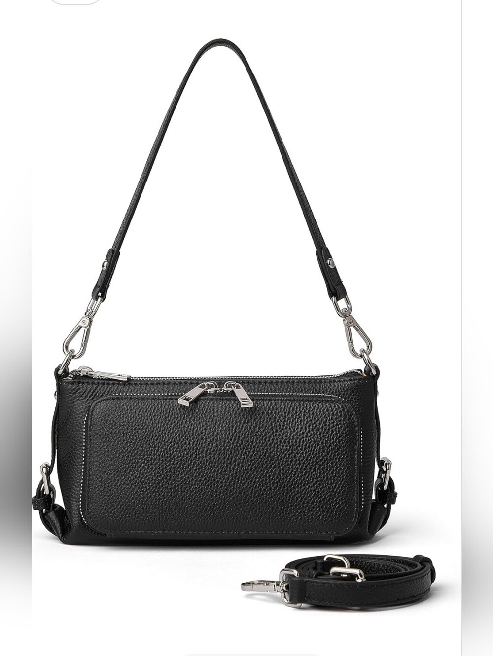 NIB Genuine Leather Small Handbag Shoulder Crossbody Pebbled Purse